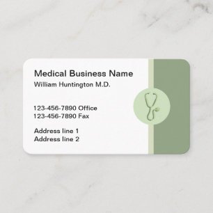 Moderner Stethoskop-Doktor Office Visitenkarte