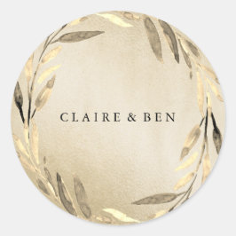 Moderner Sticker für Goldene Leaf