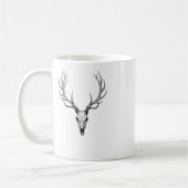 Moderner Sticker für Hirschschädel2 Kaffeetasse (Links)