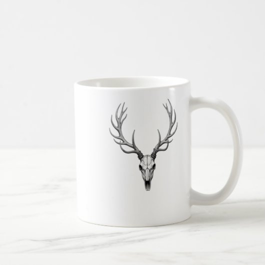 Moderner Sticker für Hirschschädel2 Kaffeetasse (Rechts)