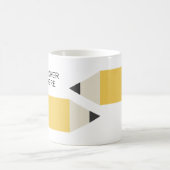 Moderner Stift mit Lehrername Kaffeetasse (Mittel)