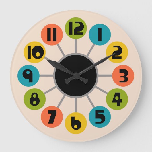 Moderner Stil des Mittelalters Große Wanduhr (Vorderseite)