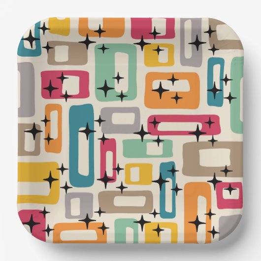 Moderner Stil des Mittelalters Pappteller (Vorderseite)