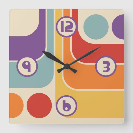 Moderner Stil des Mittelalters Quadratische Wanduhr (Vorderseite)