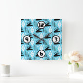 Moderner Stil des Mittelalters Quadratische Wanduhr (Zuhause)