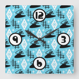 Moderner Stil des Mittelalters Quadratische Wanduhr