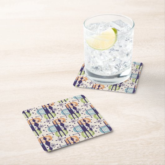 Moderner Stil des Mittelalters Rechteckiger Pappuntersetzer (Vor Ort)