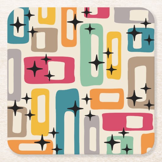 Moderner Stil des Mittelalters Rechteckiger Pappuntersetzer (Vorderseite)