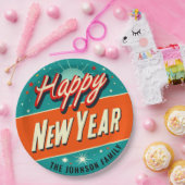 Moderner Stil des Mittleren Jahrhunderts glücklich Pappteller (Party)