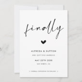 Moderner Stil endlich Save The Date (Vorderseite)