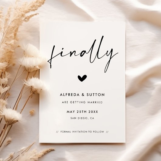 Moderner Stil endlich Save The Date