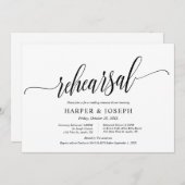 Moderner Stil, Hochzeit und Probe Einladung (Vorne/Hinten)