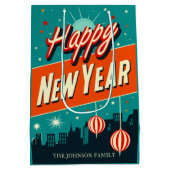 Moderner Stil im Mittelalter - Glück im neuen Jahr Mittlere Geschenktüte (Rückseite)