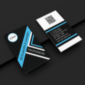 Moderner Stil in Blau und Schwarz Visitenkarte