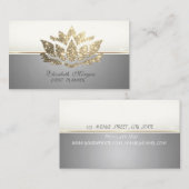 Moderner Stil Luxus Beruflicher Glitzer Lotus Visitenkarte (Vorne/Hinten)