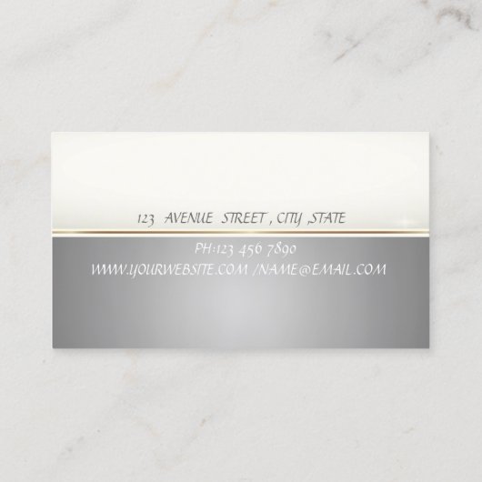 Moderner Stil Luxus Beruflicher Glitzer Lotus Visitenkarte (Rückseite)