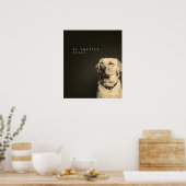 Moderner Stil mit kluger Hundenabdeckung im Sepiat Poster (Küche)