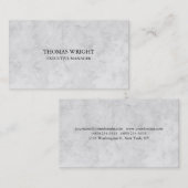 Moderner Stil Schlicht einfach grau Beruflich Visitenkarte (Vorne/Hinten)