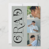 Moderner, stilvoller 4-Foto-Abschluss Einladung (Vorderseite)