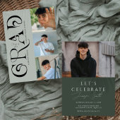 Moderner, stilvoller 4-Foto-Abschluss Einladung