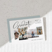 Moderner, stilvoller Abschluss Four Photo Collage Einladung