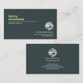 Moderner stilvoller beruflicher cyan-blauer blauer visitenkarte (Vorne/Hinten)