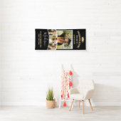 Moderner, stilvoller Black 4 Foto Collage Abschlus Banner (Insitu)