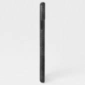 Moderner, stilvoller Black Leather Gold Foil Mit M iPhone Hülle (Rechte Seite)