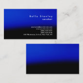 Moderner, stilvoller Blue Black Consultant Manager Visitenkarte (Vorne/Hinten)
