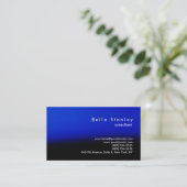 Moderner, stilvoller Blue Black Consultant Manager Visitenkarte (Stehend Vorderseite)