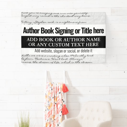 Moderner, stilvoller Buchsignierer Buchtext Banner (Insitu)