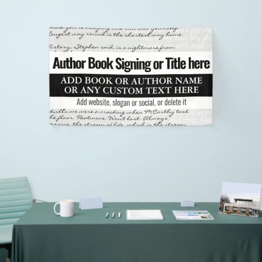 Moderner, stilvoller Buchsignierer Buchtext Banner (Messeveranstaltung)