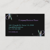 Moderner, stilvoller Dragonfly Designer Visitenkarte (Rückseite)