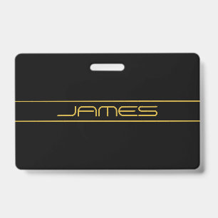 Moderner stilvoller editierbarer Goldtext & Streif Ausweis