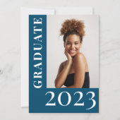 Moderner, stilvoller Foto High School Abschluss Ankündigung (Vorderseite)