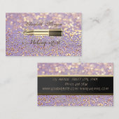 Moderner, stilvoller Glittery Bokeh-Makeup-Lipstic Visitenkarte (Vorne/Hinten)