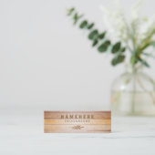 Moderner stilvoller Glitzer-hölzerne Mini Visitenkarte (Stehend Vorderseite)