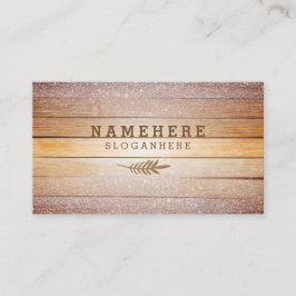 Moderner stilvoller Glitzer-hölzerne Visitenkarte