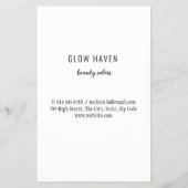 Moderner, stilvoller Holographic Beauty Salon Flyer (Hinten)