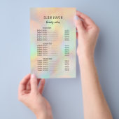 Moderner, stilvoller Holographic Beauty Salon Flyer (Handgriff)