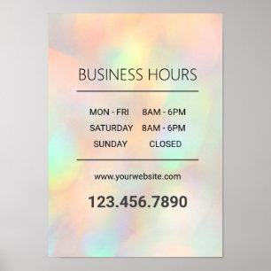 Moderner, stilvoller Holographic Beauty Salon Poster