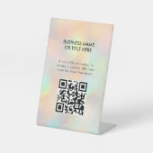 Moderner, stilvoller Holographic Beauty Salon Sockelschild (Vorderseite)