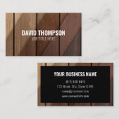 Moderner, stilvoller Holzbauschrank Visitenkarte (Vorne/Hinten)