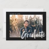 Moderner, stilvoller, individualisierbarer Abschlu Einladung (Vorderseite)