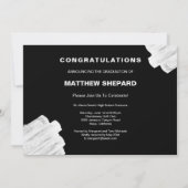 Moderner, stilvoller, individualisierbarer Abschlu Einladung (Rückseite)