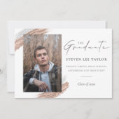 Moderner, stilvoller, individualisierbarer Abschlu Einladung (Vorderseite)