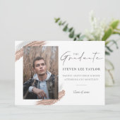 Moderner, stilvoller, individualisierbarer Abschlu Einladung (Stehend Vorderseite)