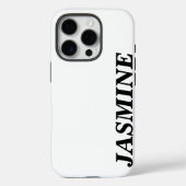 MODERNER STILVOLLER INDIVIDUELLE NAME SOLID WEISS Case-Mate iPhone HÜLLE (Rückseite)