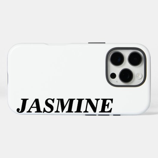 MODERNER STILVOLLER INDIVIDUELLE NAME SOLID WEISS Case-Mate iPhone HÜLLE (Rückseite (Horizontal))