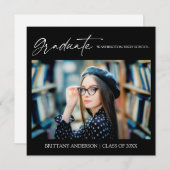 Moderner, stilvoller Kalligrafie-Ink-Script-Abschl Ankündigung (Vorne/Hinten)